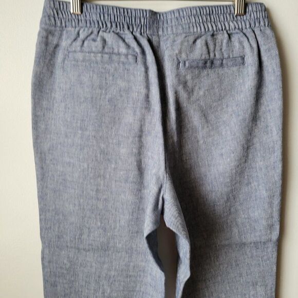 EUC LAND'S END LINEN BLEND DENIM STYLE SOFT SLIM LEG PANTS SZ 10 / M - Picture 3 of 16